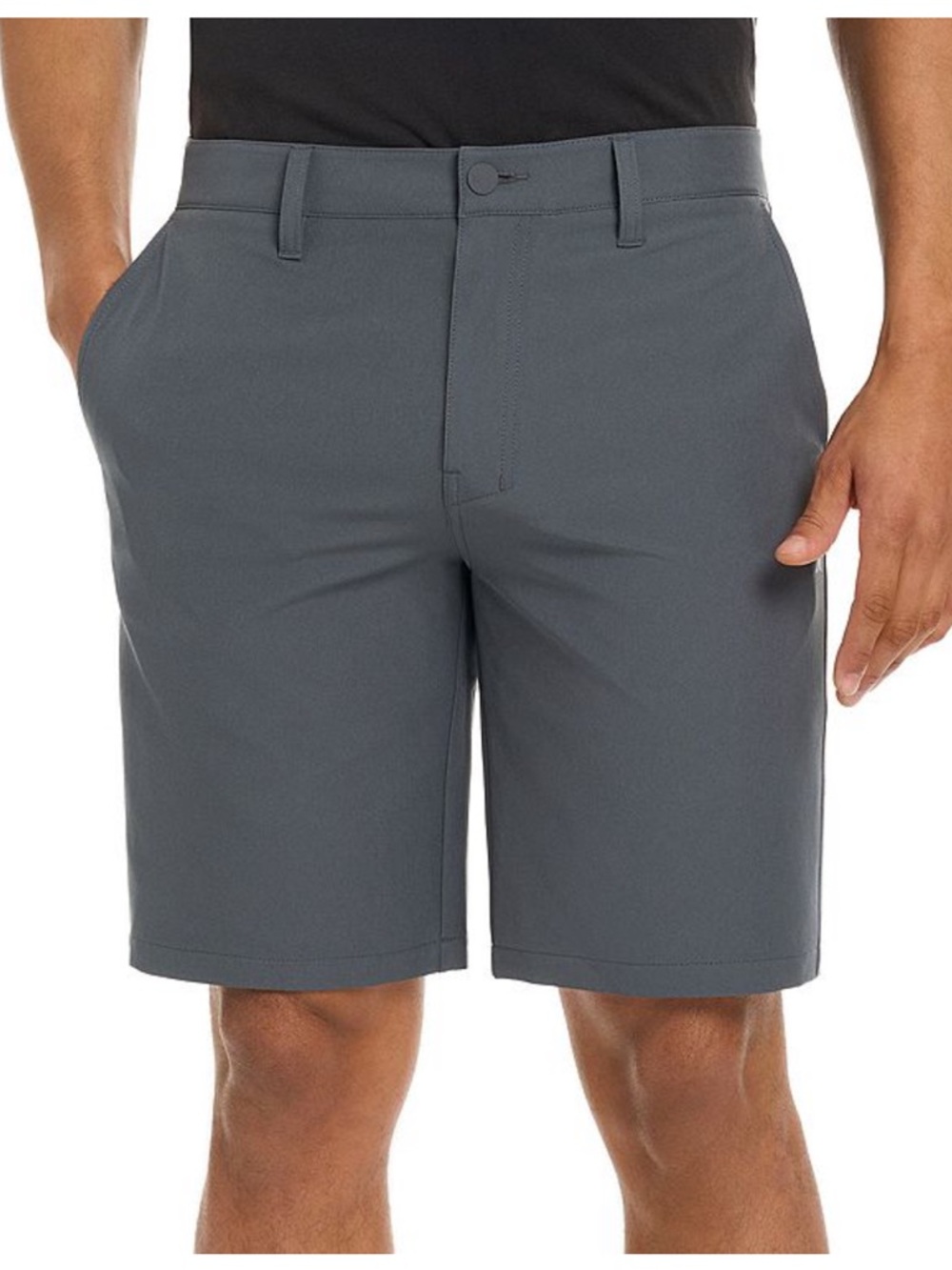 Hurley Men's Charcoal Flat Front Performance Shorts